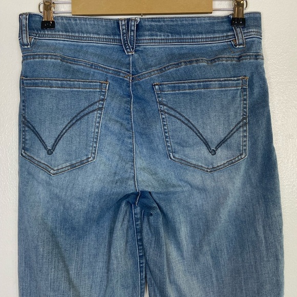 Democracy AB Technology Women's Skinny Jeans Size 10 Blue Raw Hem Distressed - Picture 4 of 11